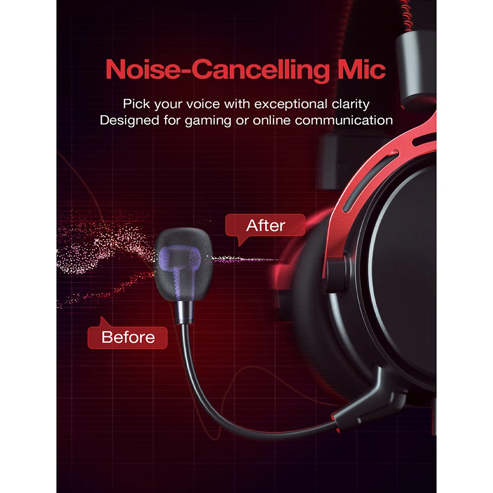 Soulsens Air SE Wired Gaming Headset – 3D Surround Sound & Noise-Canceling Mic for PS4, PS5, Xbox, and Switch