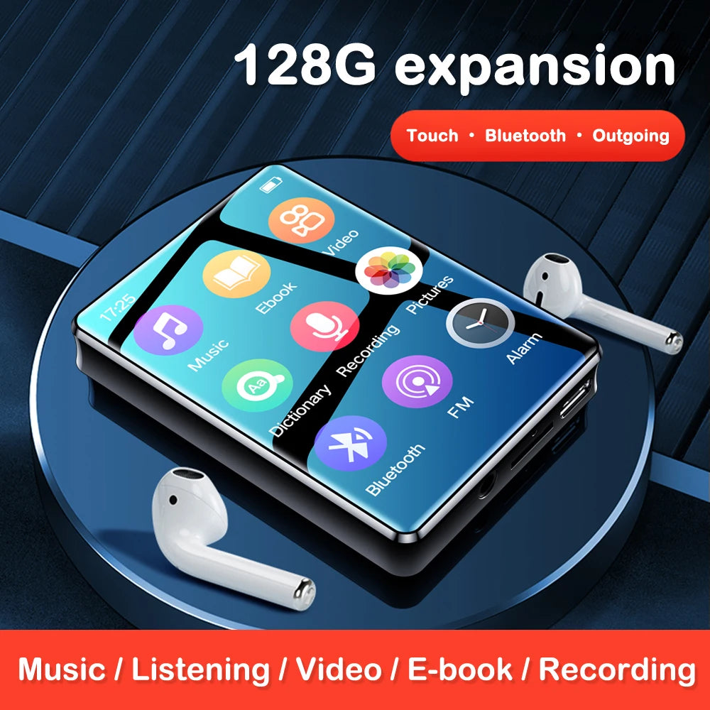 2.4 Inch Full-Screen MP3 Player - Ultra-Thin Bluetooth 5.2 Hi-Fi Music & Video Player