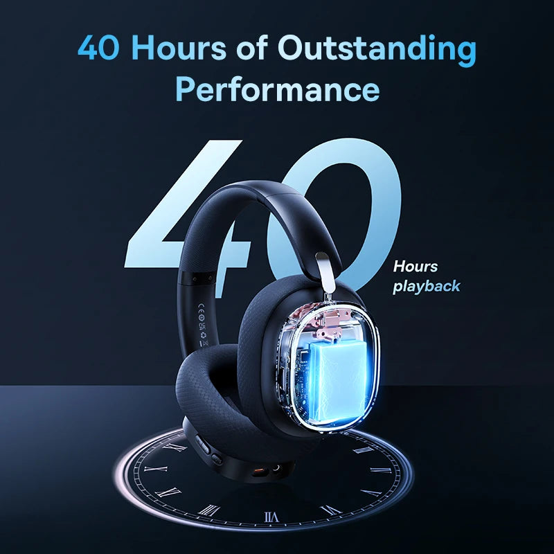 Baseus Gaming Headphones - Dual-Mode Wireless 40mm Driver, 40H Playback with ChatMix