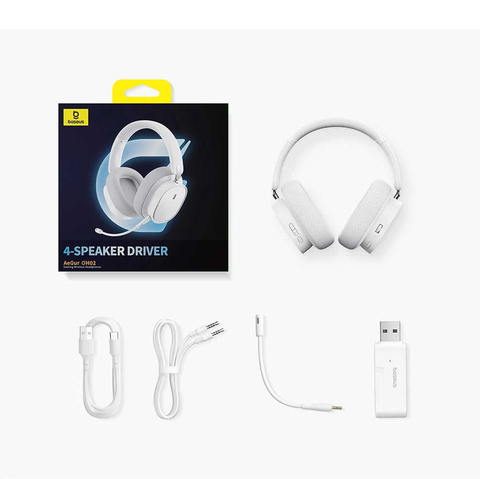 Baseus Gaming Headphones - Dual-Mode Wireless 40mm Driver, 40H Playback with ChatMix